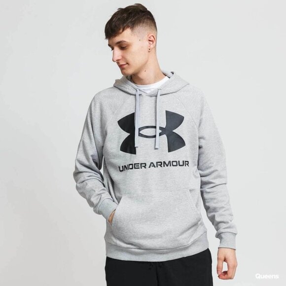 Under Armour Rival Fleece Big Logo Hoodie (Large) Gray - Picture 4 of 8